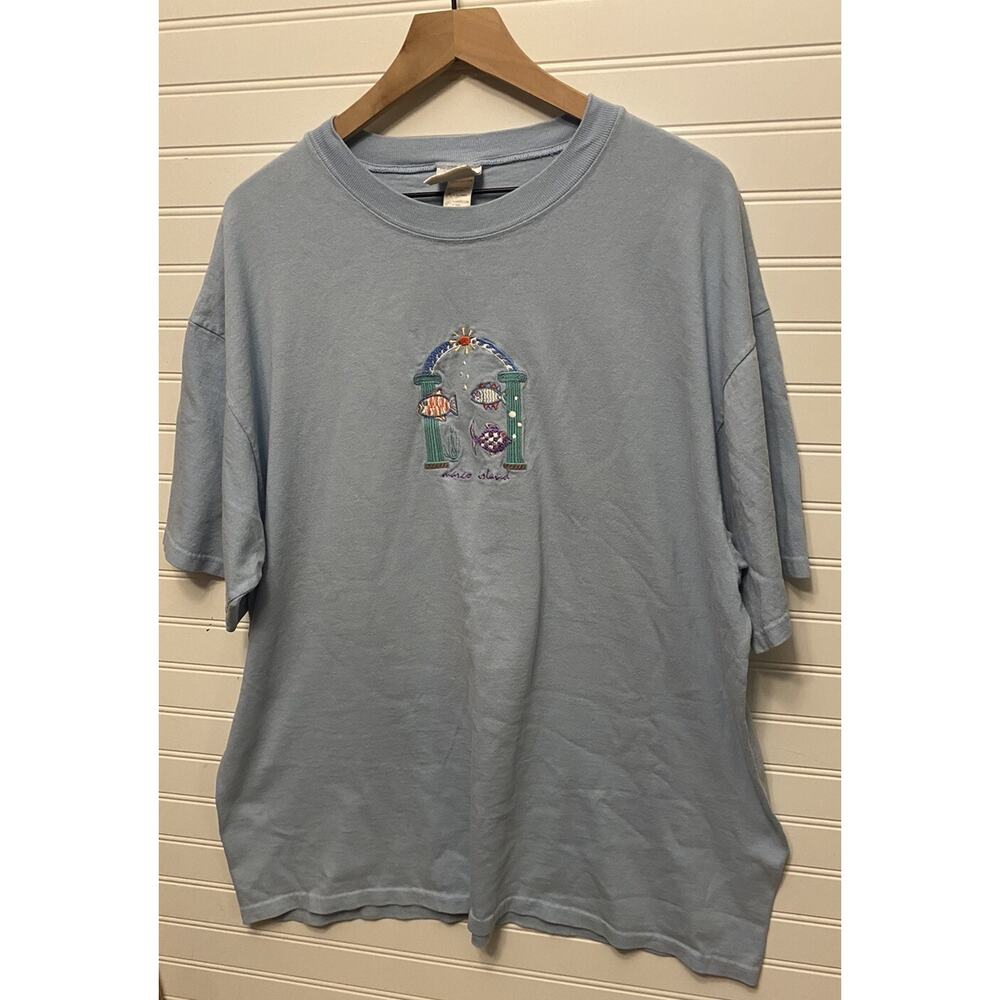 Vintage Marco Island Florida Embroidered T-Shirt Sz XL